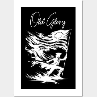 Old Glory - White Posters and Art